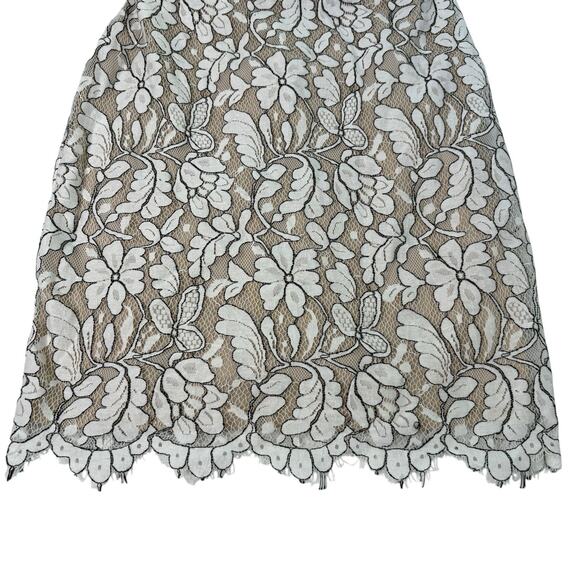 Lulus Women’s White Floral Lace Overlay Mini Dress Size S Halter Spaghetti Strap - Picture 5 of 10